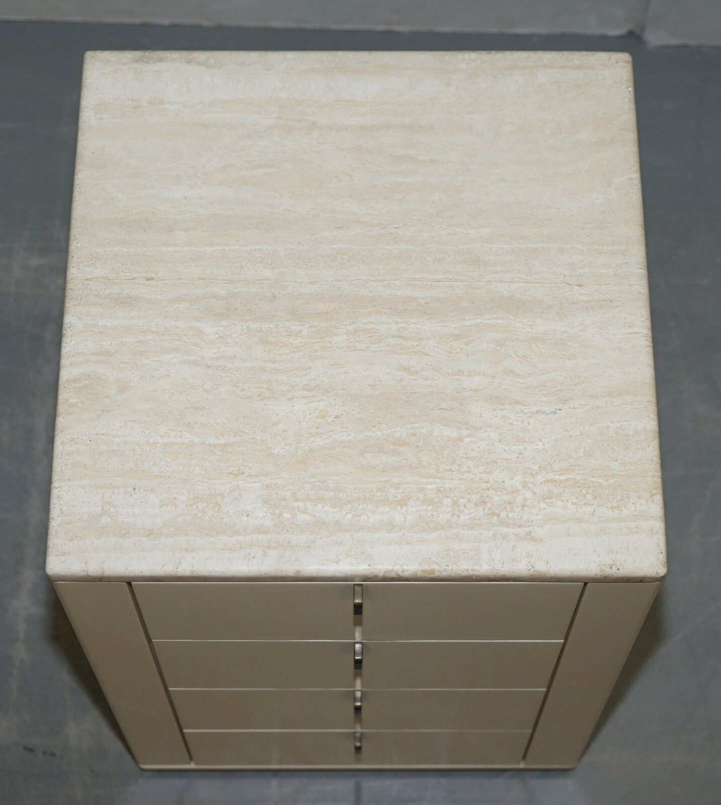 Furniture Interlubke Made In Germany Marble Topped Chest Of & Pair Of Bedside Drawers photo