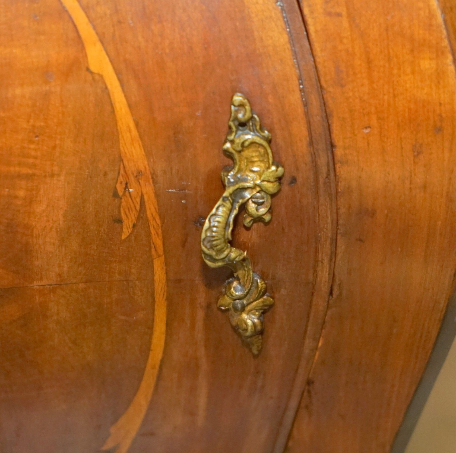 Furniture Fine Pair Of Antique  1880 Italian Marble Top Bombe Nightstand Side Table Chest photo