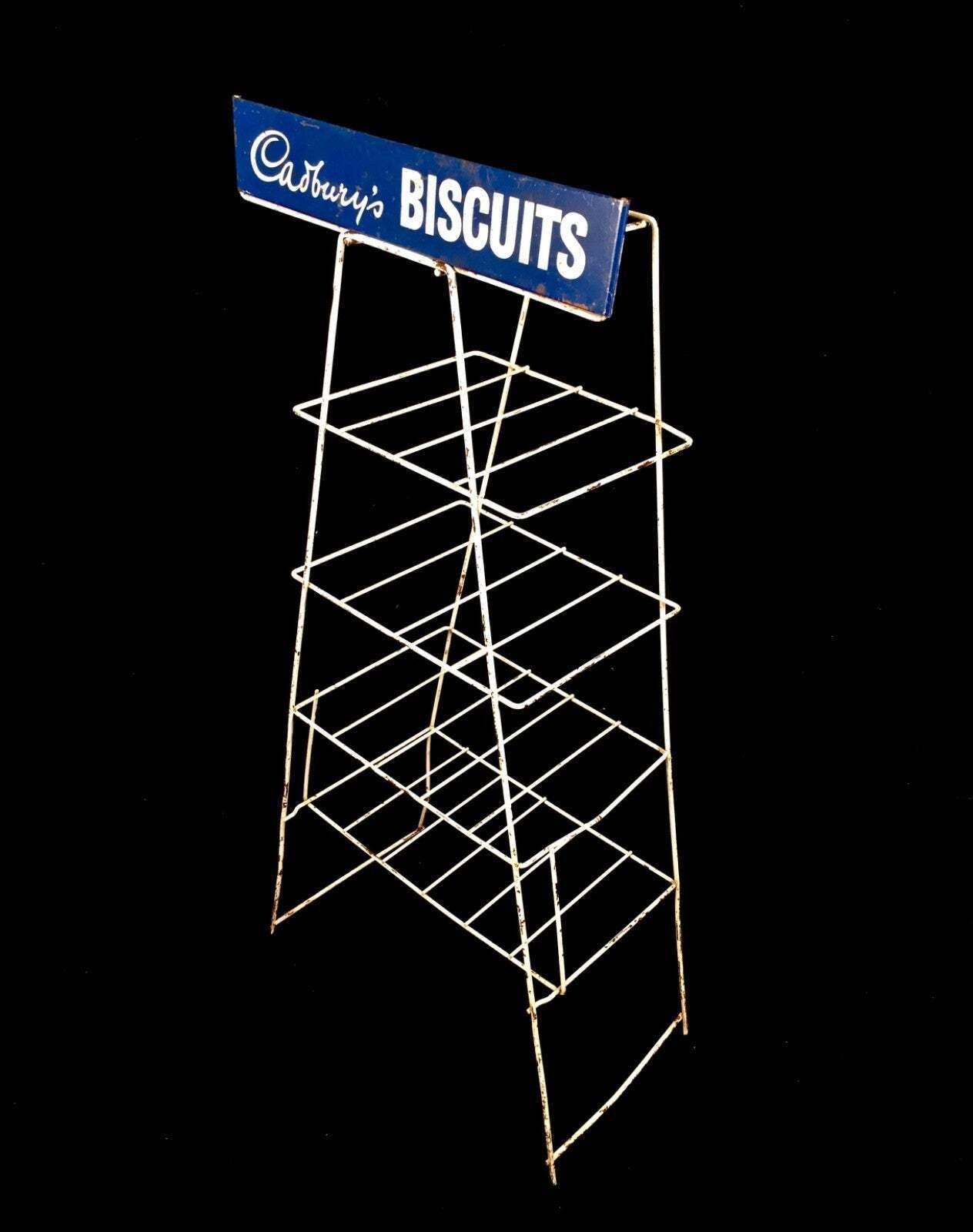 Antique Advertising Cadbury's Biscuit Shop Display Stand Chocolate Rack C.1930