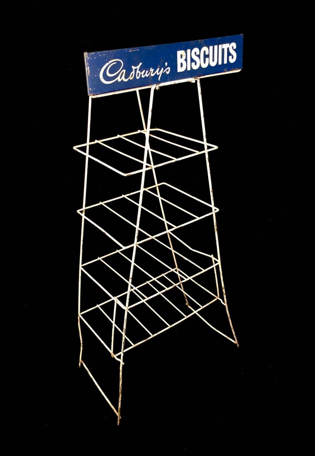 Antique Advertising Cadbury's Biscuit Shop Display Stand Chocolate Rack C.1930 photo furniture