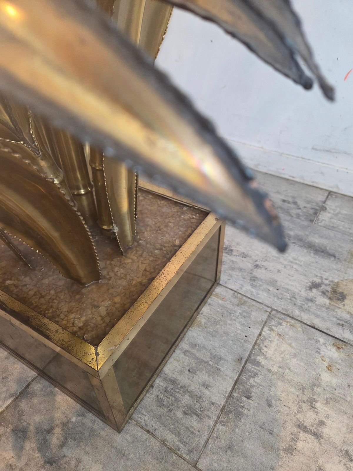 "Maison Jansen" Brass Floorlamp Made In France 197ps photo Lighting