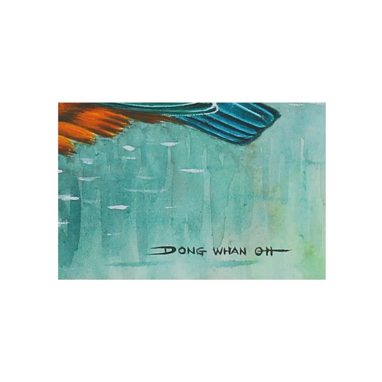 Watercolour And Gouache By Dong Whan Oh. Subject Is A Kingfisher photo furniture