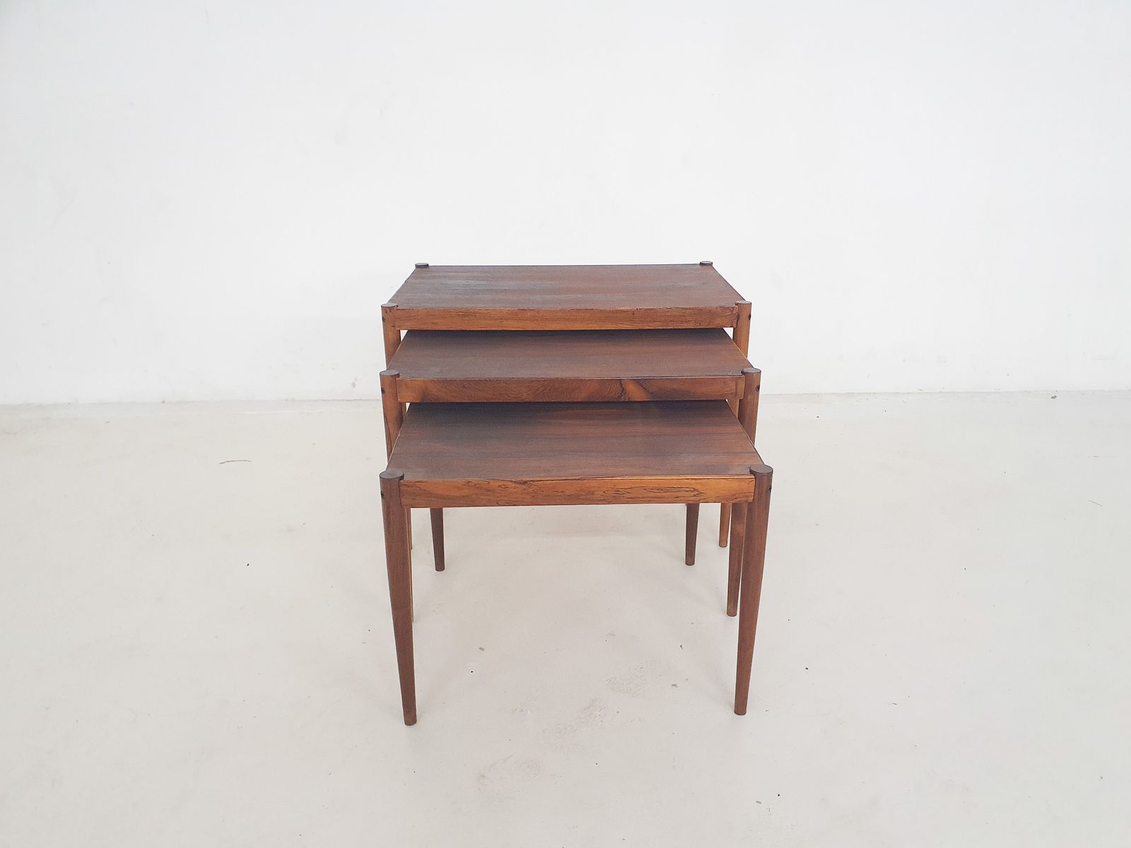 Mid Century Wooden Nesting Tables, The Netherlands 1950's photo Furniture