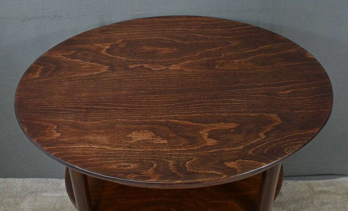 Beech Pedestal Table, By J. Hoffmann, Maison Thonet, Art Deco – 1930 photo Furniture