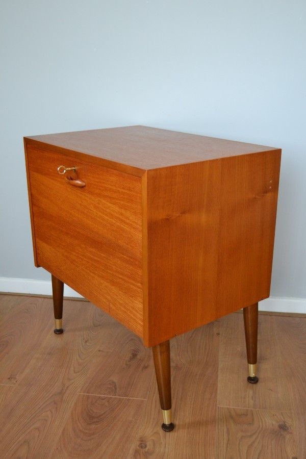 Mid Century Teak Record Cabinet photo buy