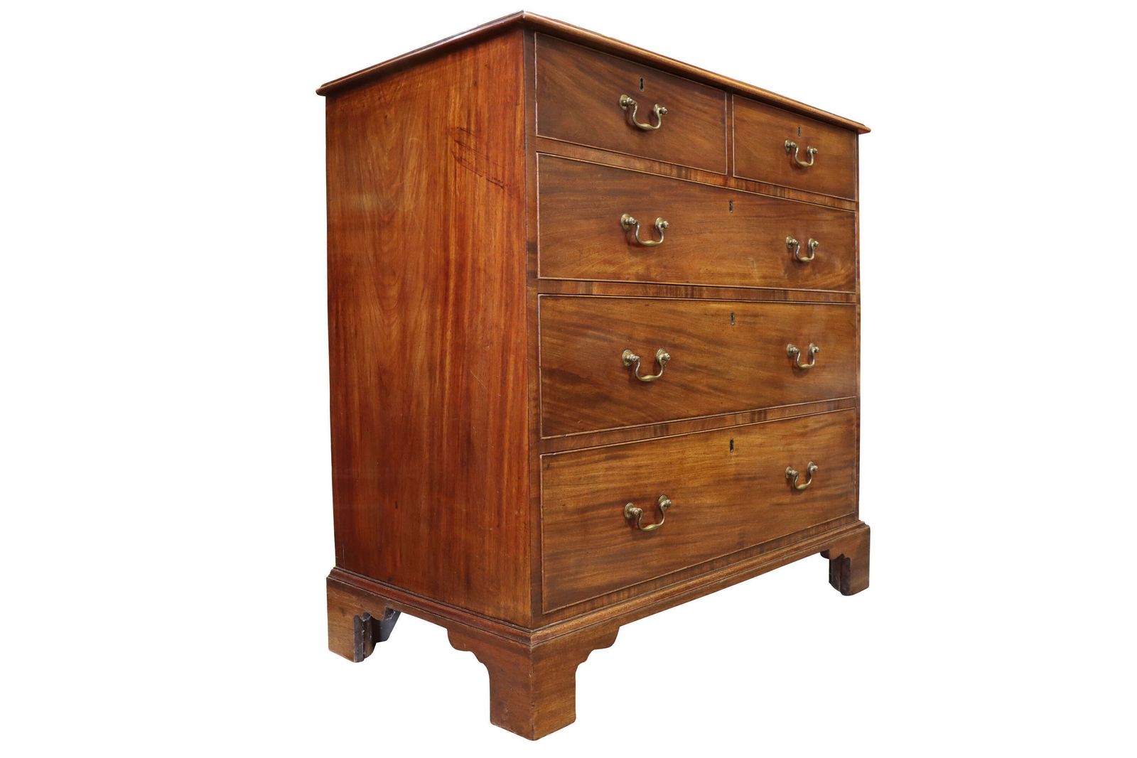Dutch Bombe Fronted Cylinder Bureau With Floral Marquetry – Circa 1800 photo Furniture