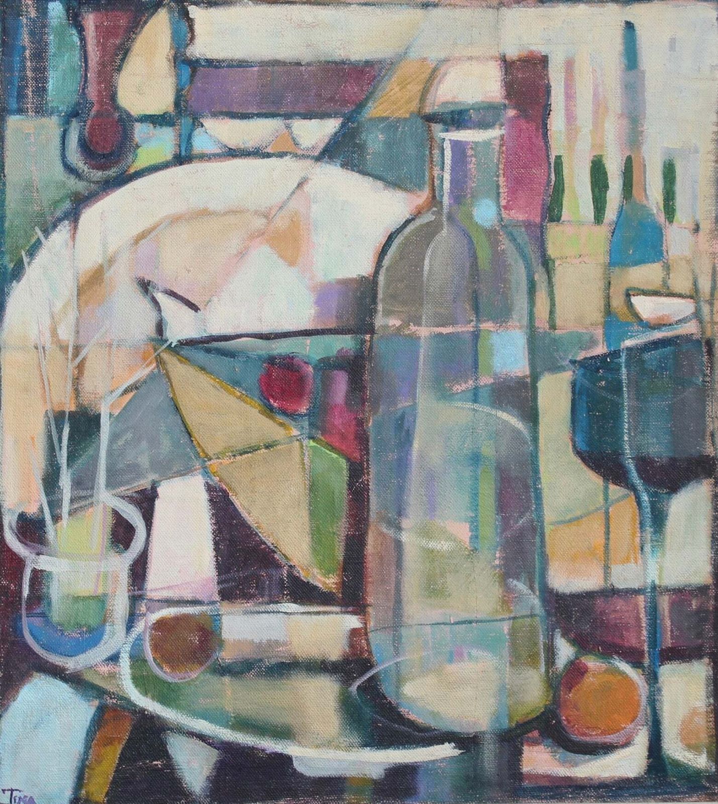 'Cubist Still Life With Bottles' (Circa 1980s–90s) photo furniture