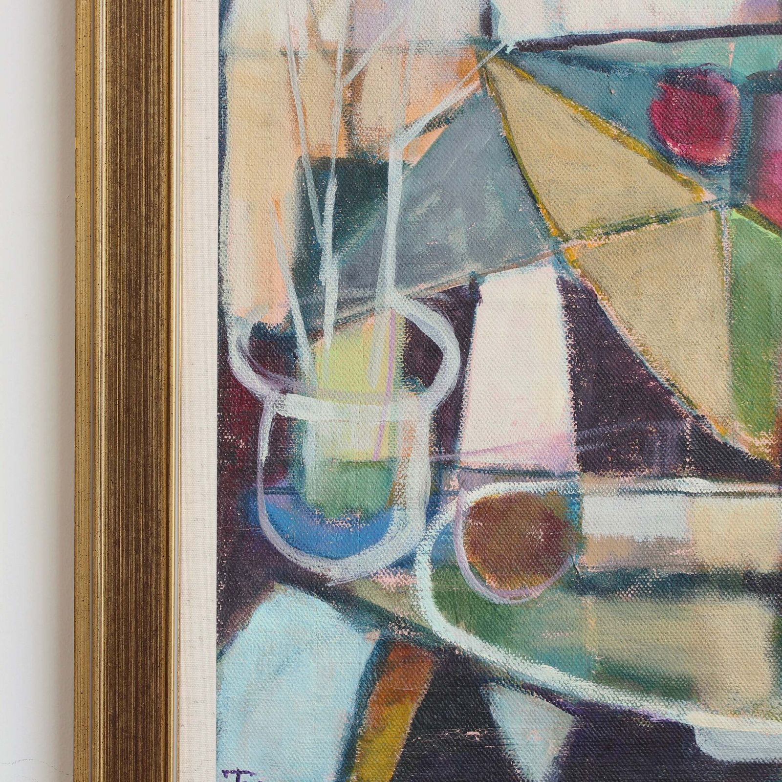 Art 'Cubist Still Life With Bottles' (Circa 1980s–90s) photo