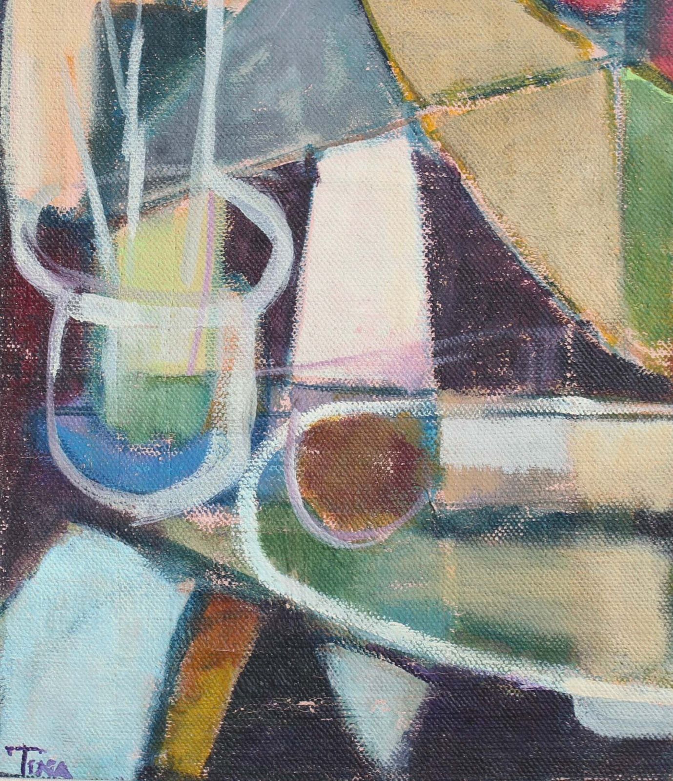 3000.0 'Cubist Still Life With Bottles' (Circa 1980s–90s) photo
