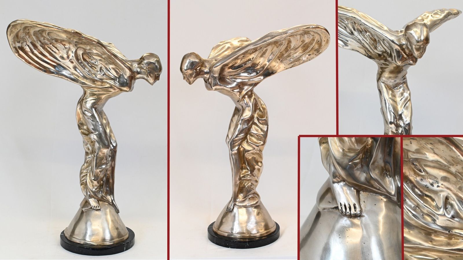 Bronze Spirit Of Ecstacy Charles Sykes Flying Lady