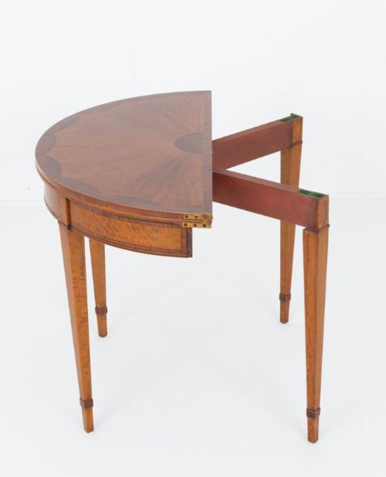 Hepplewhite Revival Card Games Table Satinwood 1900 photo 1250.0