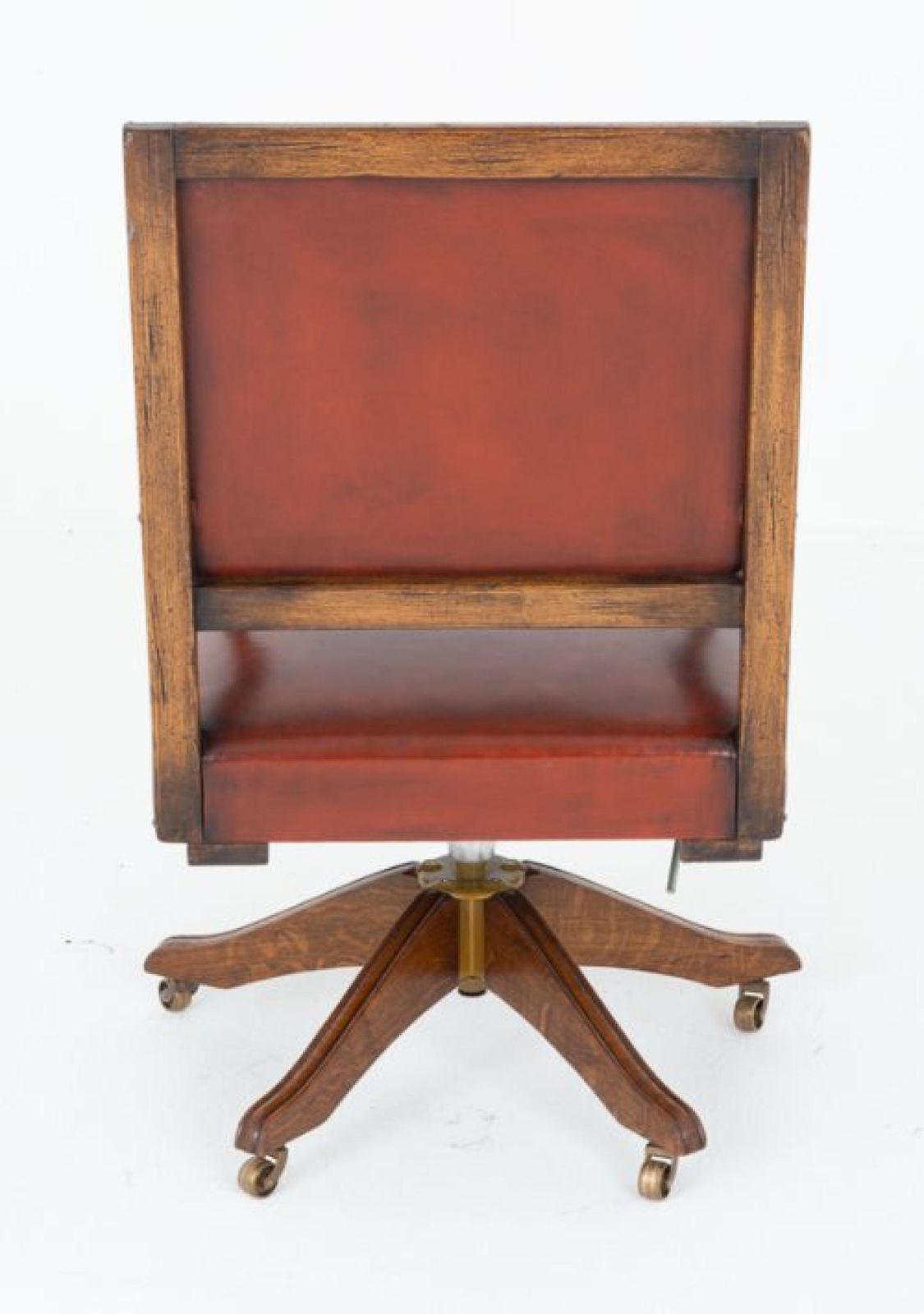 Arts And Crafts Desk Chair Swivel Office Seat Oak photo for sale