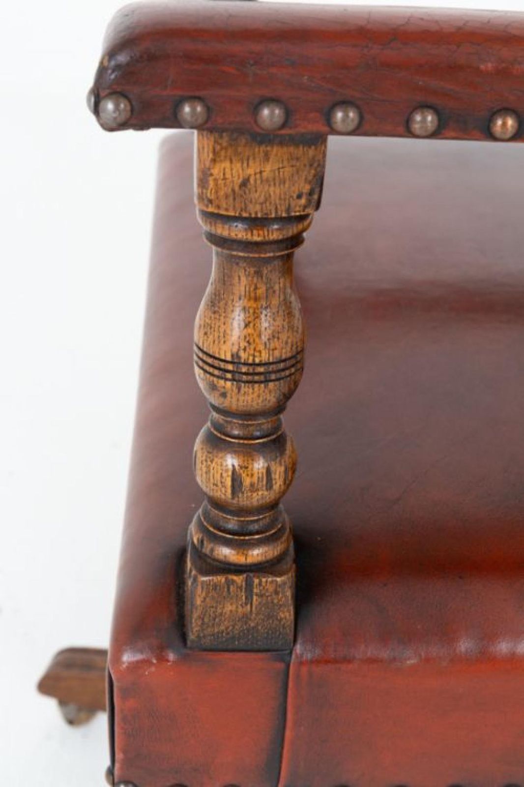 Arts And Crafts Desk Chair Swivel Office Seat Oak photo vinterior