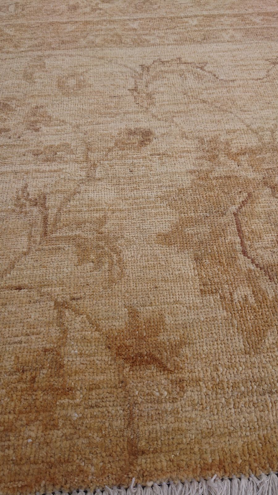 Vintage Ivory Afghan Hand Knotted Tribal Rug photo vinterior