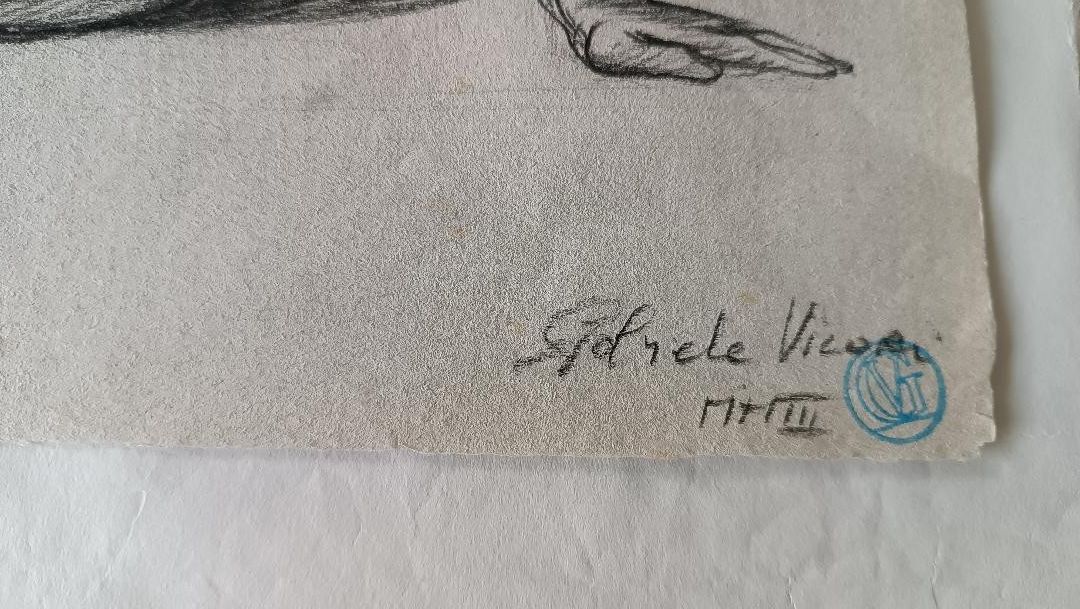 Women's Nude Sketch Pencil Drawing On Paper Gabriele Vicari photo Art
