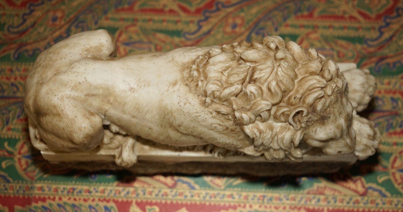 Pair Of Antique 19th Century Italian Antonio Canova Tomb Of Pope Clement Lions photo vintage