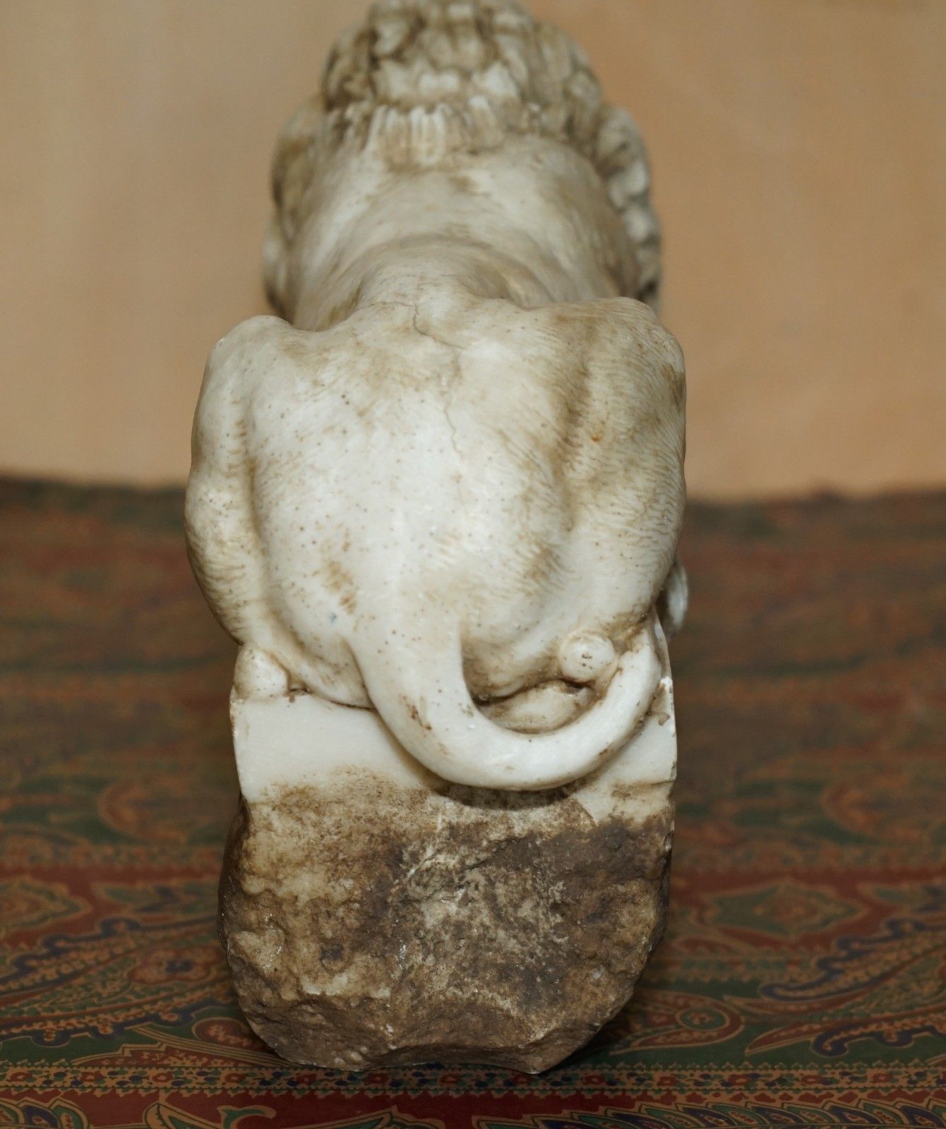 photo furniture Pair Of Antique 19th Century Italian Antonio Canova Tomb Of Pope Clement Lions