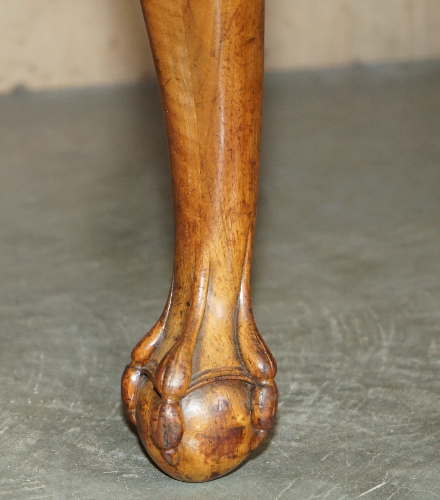 Massively Extending Antique French Walnut Art Deco Claw & Ball Dining Table photo vinterior
