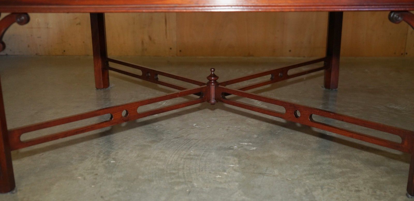 Pair Of Flamed Mahogany Thomas Chippendale Style Huge Side End Or Coffee Tables photo vintage