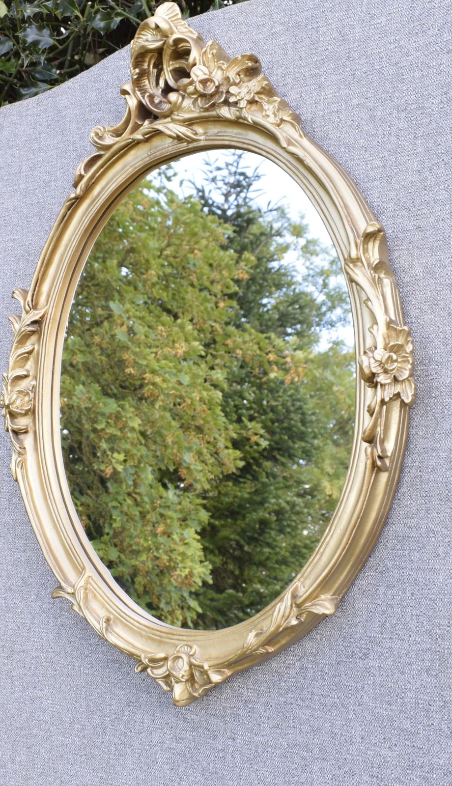 Oval Rococo Style Mirror, 1960s photo 195.0