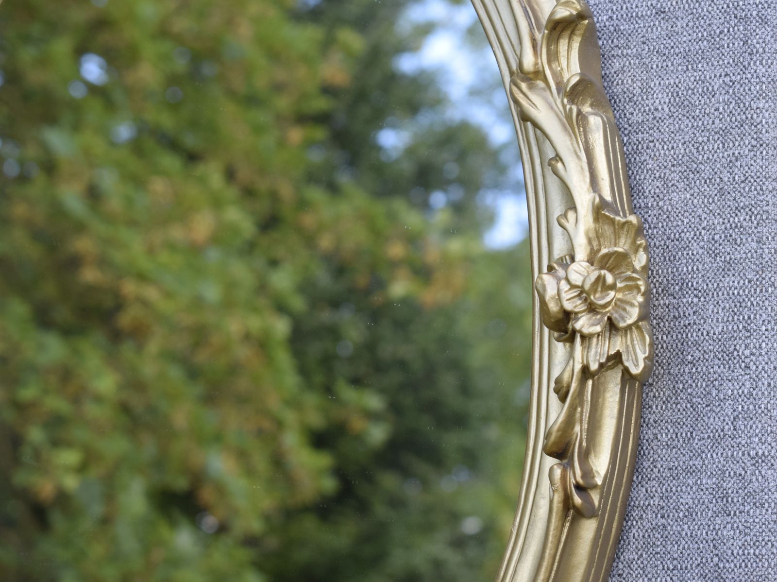 photo furniture Oval Rococo Style Mirror, 1960s