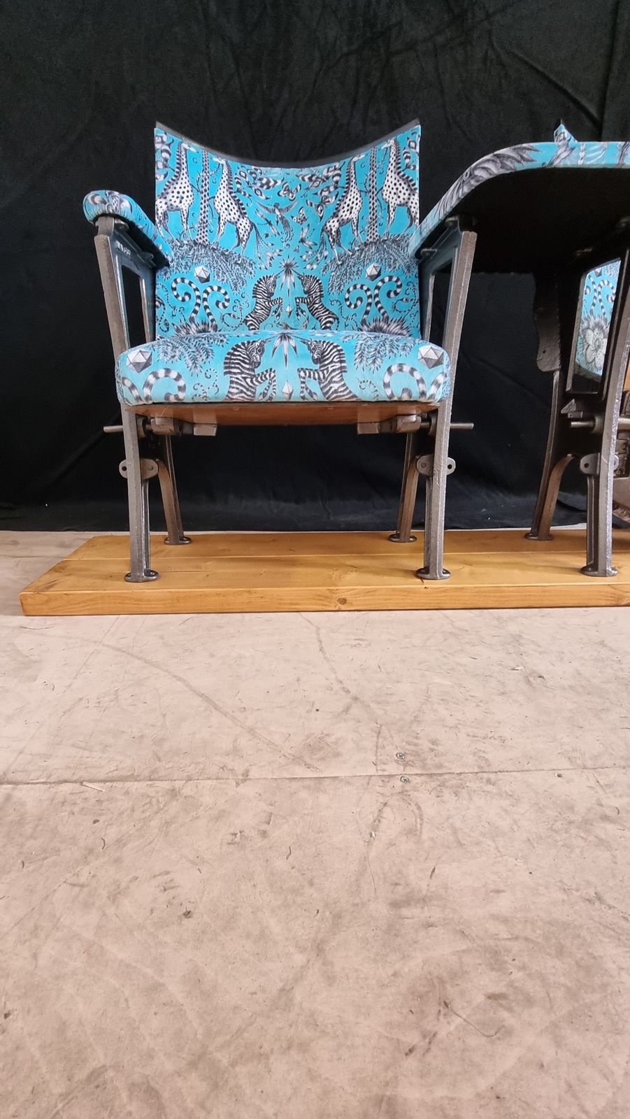 Vintage Cinema Seats With Table photo Furniture