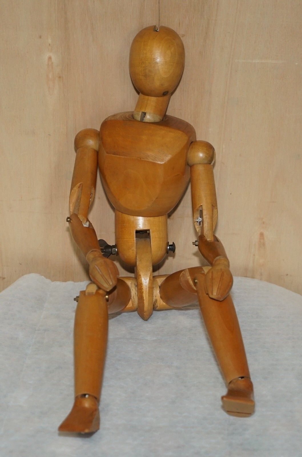 Stunning Circa 1950 Antique French Artists Lay Figure Medium Sized Lovely Patina photo furniture
