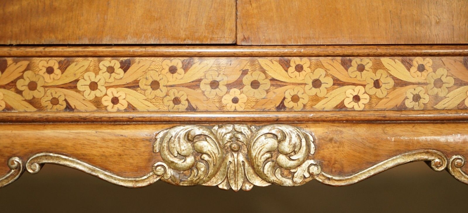 Finest Quality Waring & Gillow Burr Walnut Bedside Table Drawers Part Of A Suite photo vintage