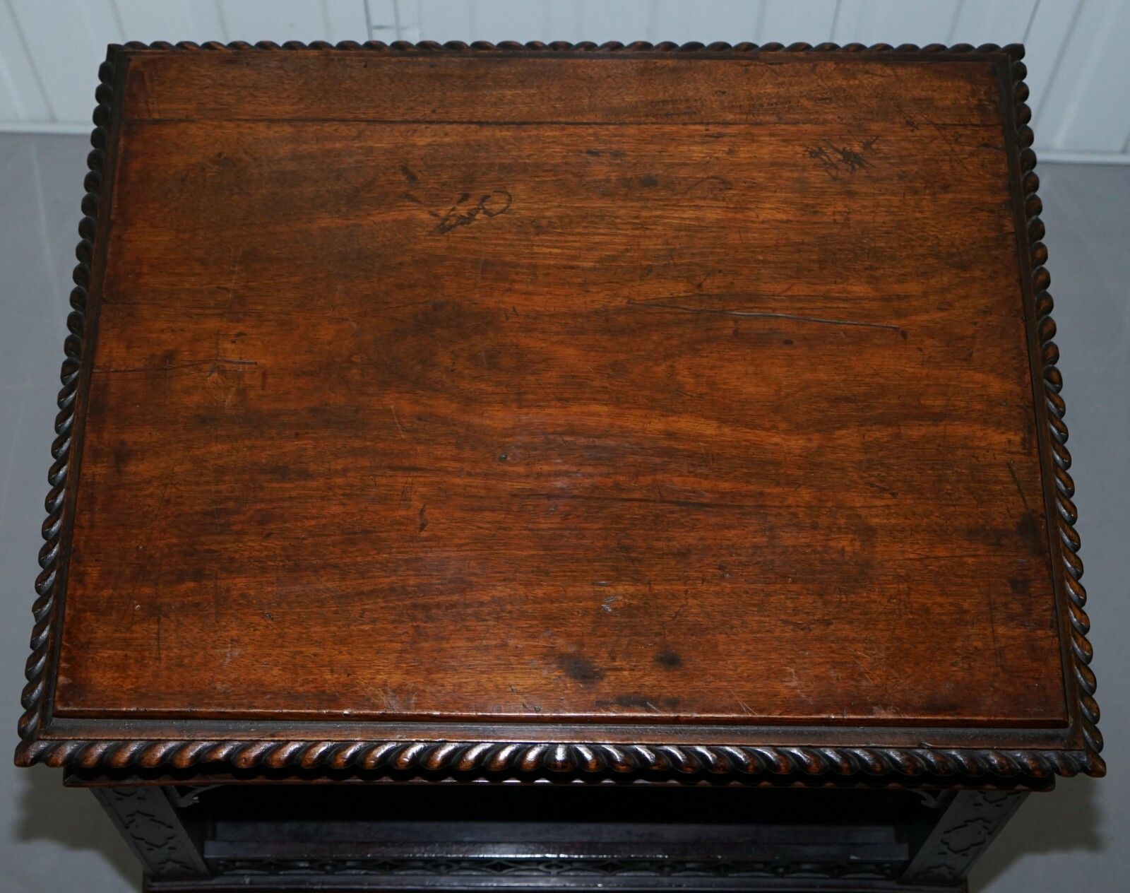 19th Century Thomas Chippendale Fret Work Carved And Pierced Occasional Table photo Furniture
