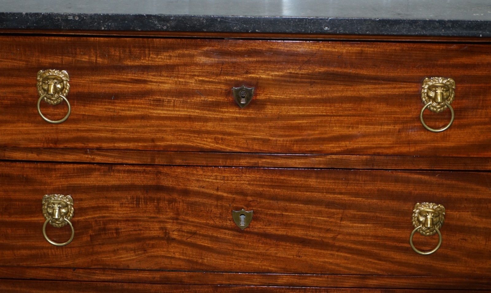 19th Century French Empire Chest Of Marble Topped Drawers Lion Hairy Paw Feet photo buy