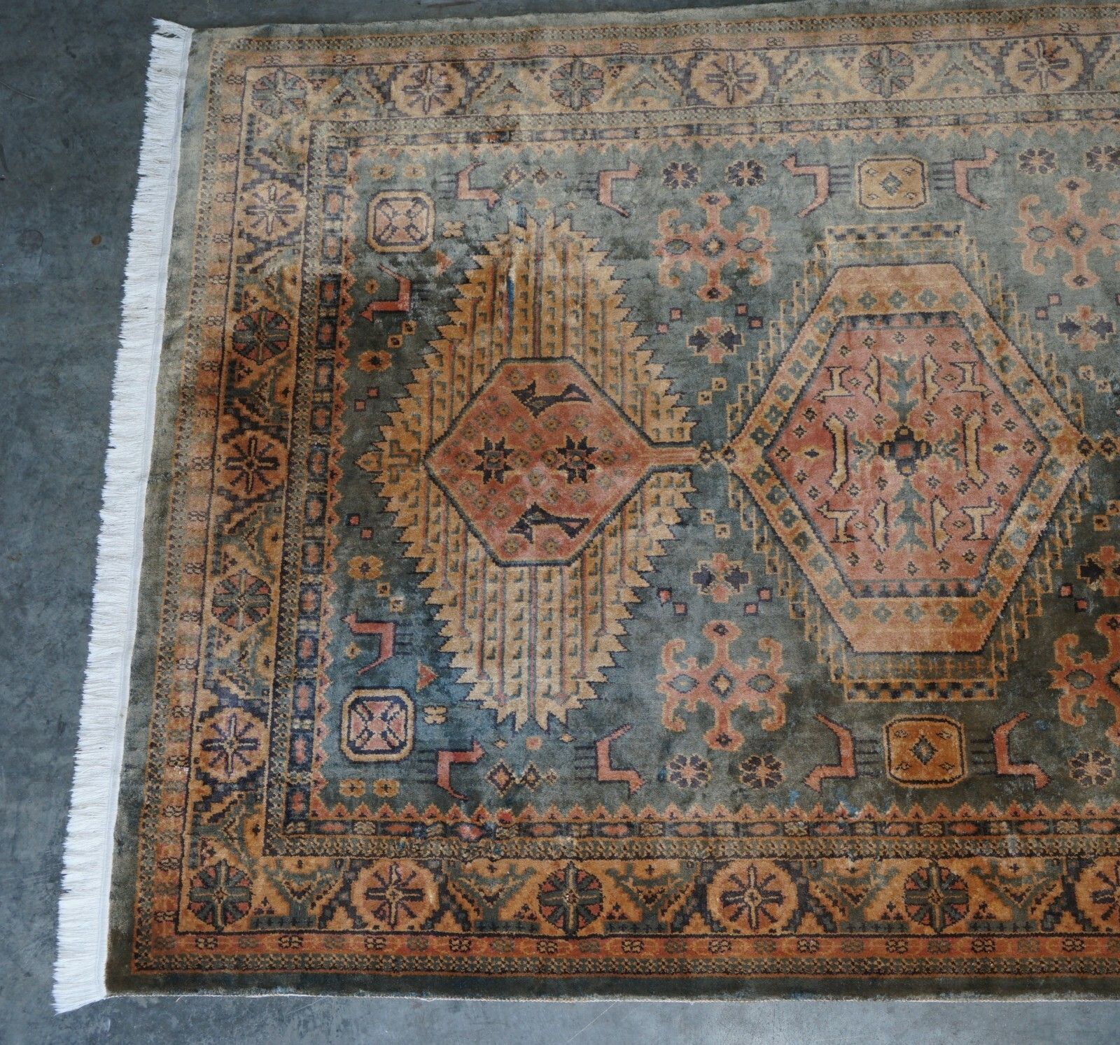 Large French 275x182 Cm Antique Aztek Kilim Style Rug / Carpet Very Nicely Aged photo furniture