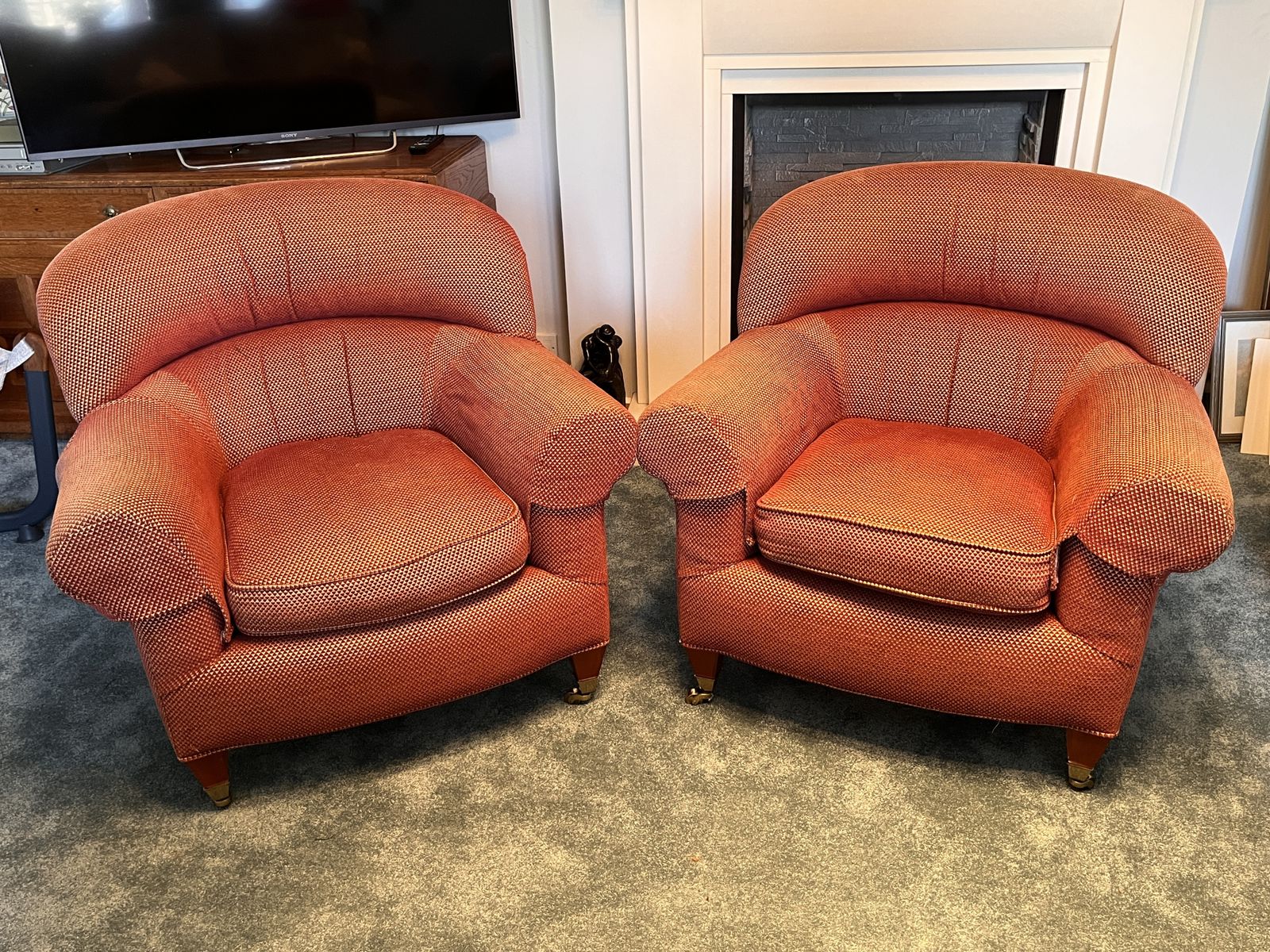Pair Of Delightful Bucket Armchairs photo furniture