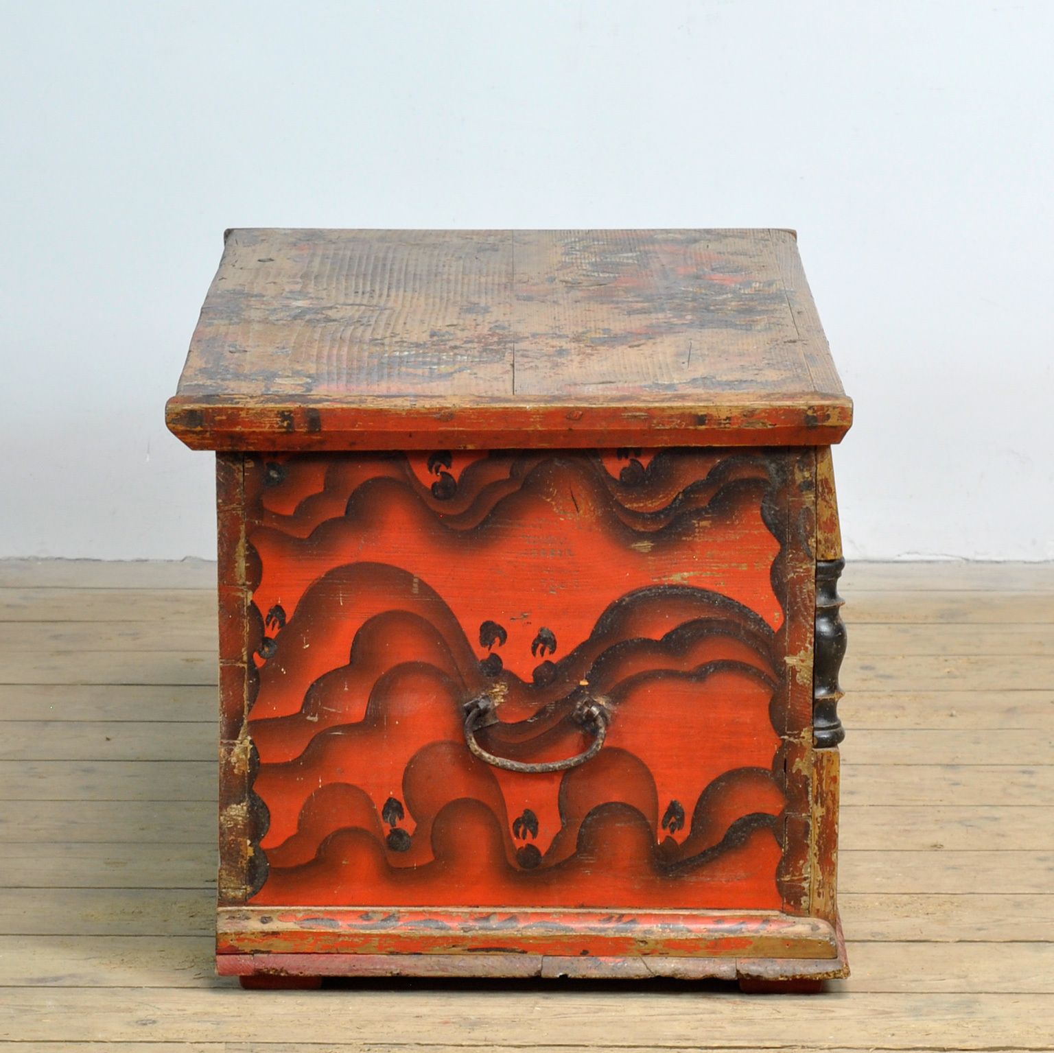 photo furniture Folk Art Wedding Chest, Circa 1850
