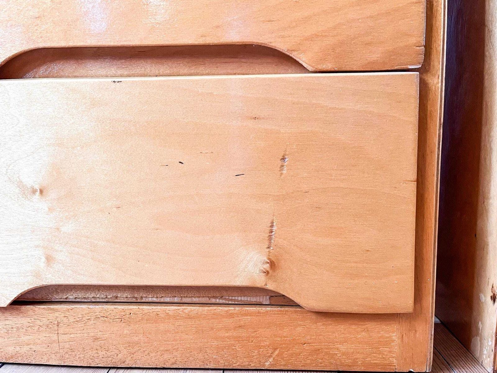 A Pair Of Mid Century Plywood Bedside Tables photo 495.0