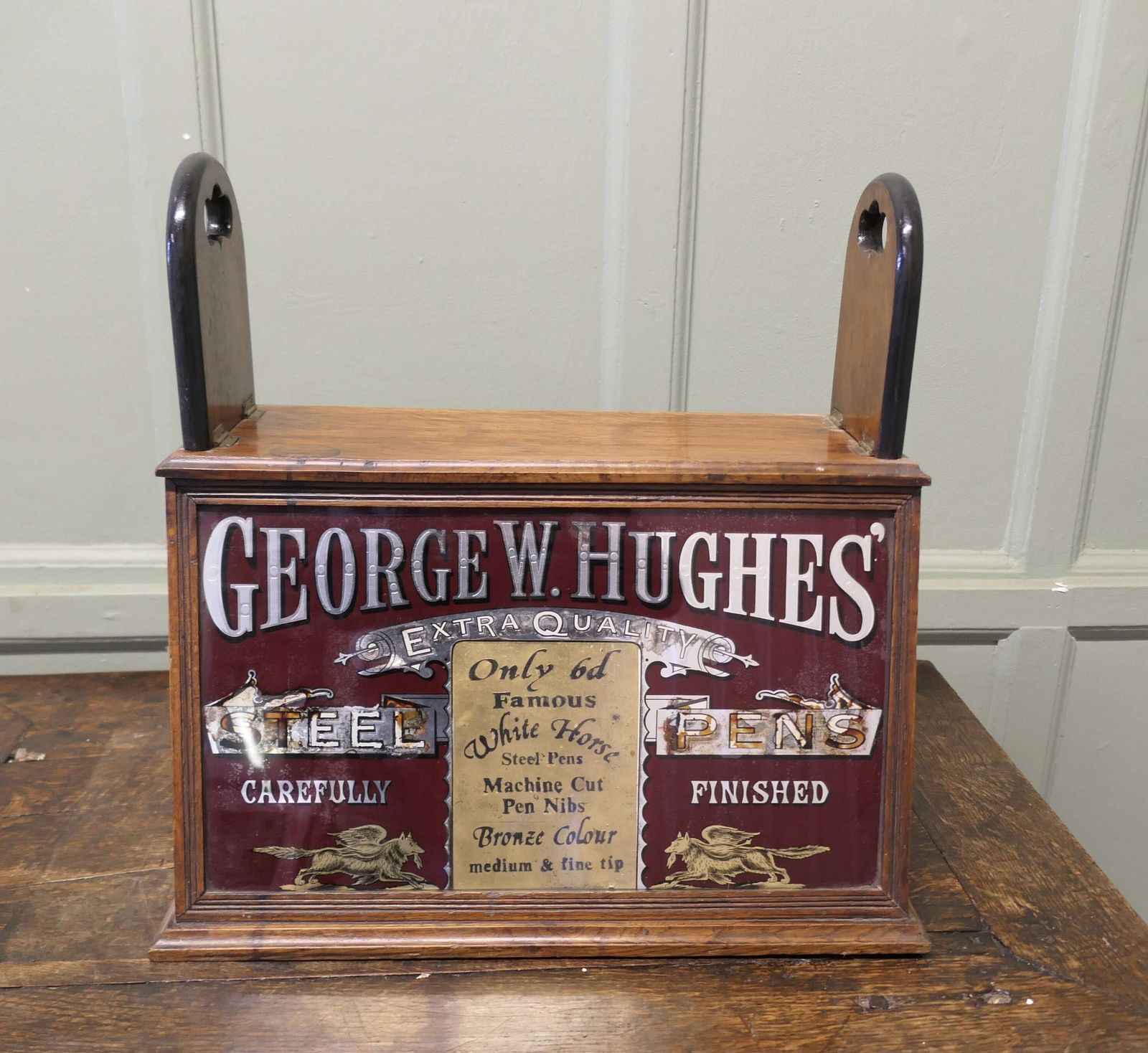 Victorian Advertising Stationers Cupboard, Shop Display Pen Cabinet photo furniture