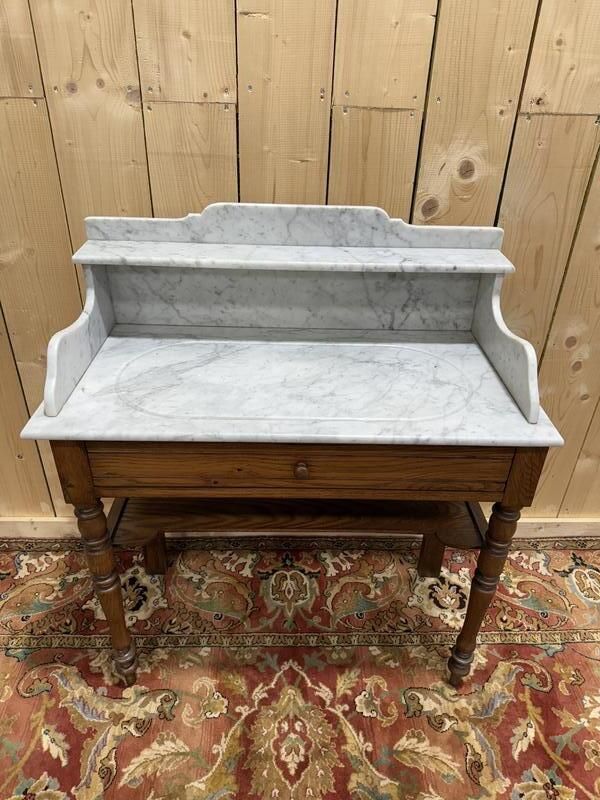 Table De Toilette   Coiffeuse Louis Philippe Marbre De Carrare photo furniture