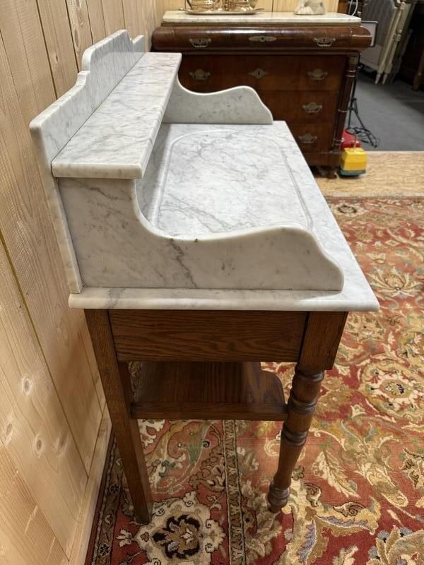 Table De Toilette   Coiffeuse Louis Philippe Marbre De Carrare photo 480.0