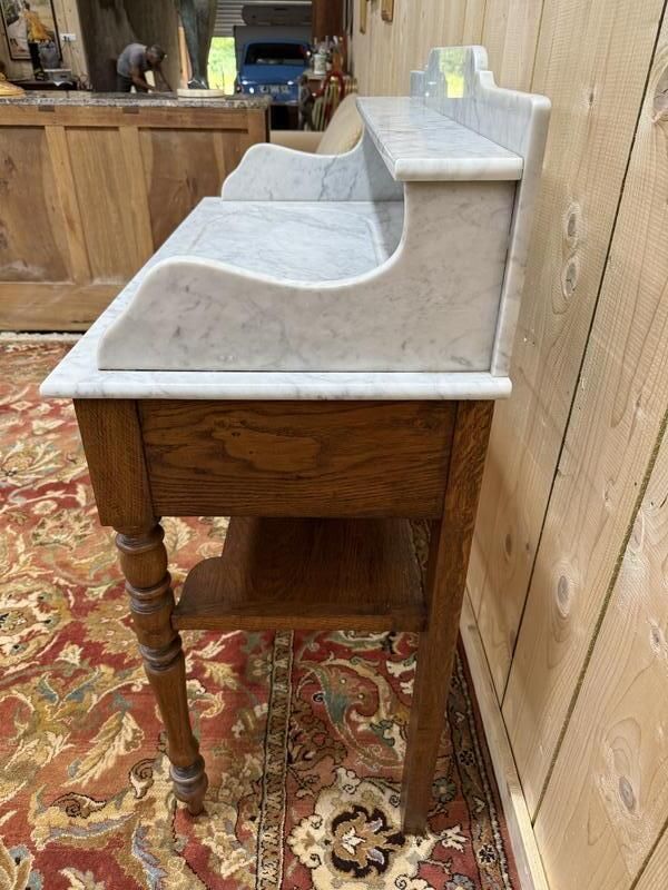 Table De Toilette   Coiffeuse Louis Philippe Marbre De Carrare photo vinterior