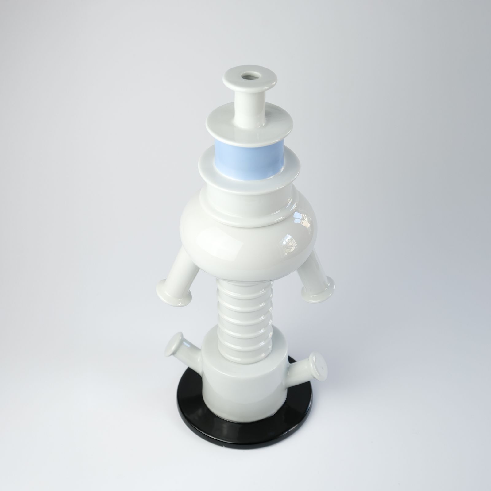 Ettore Sottsass Postmodern "Tigris" Porcelain Vase For Memphis Milano, 1983 photo furniture