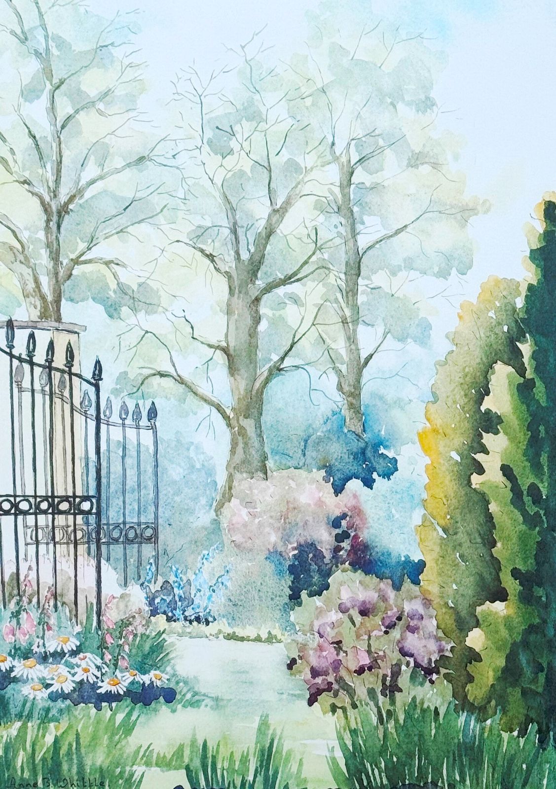 The Secret Garden Pencil Signed Limited Edition Contemporary Print By Anne Whittle photo Art