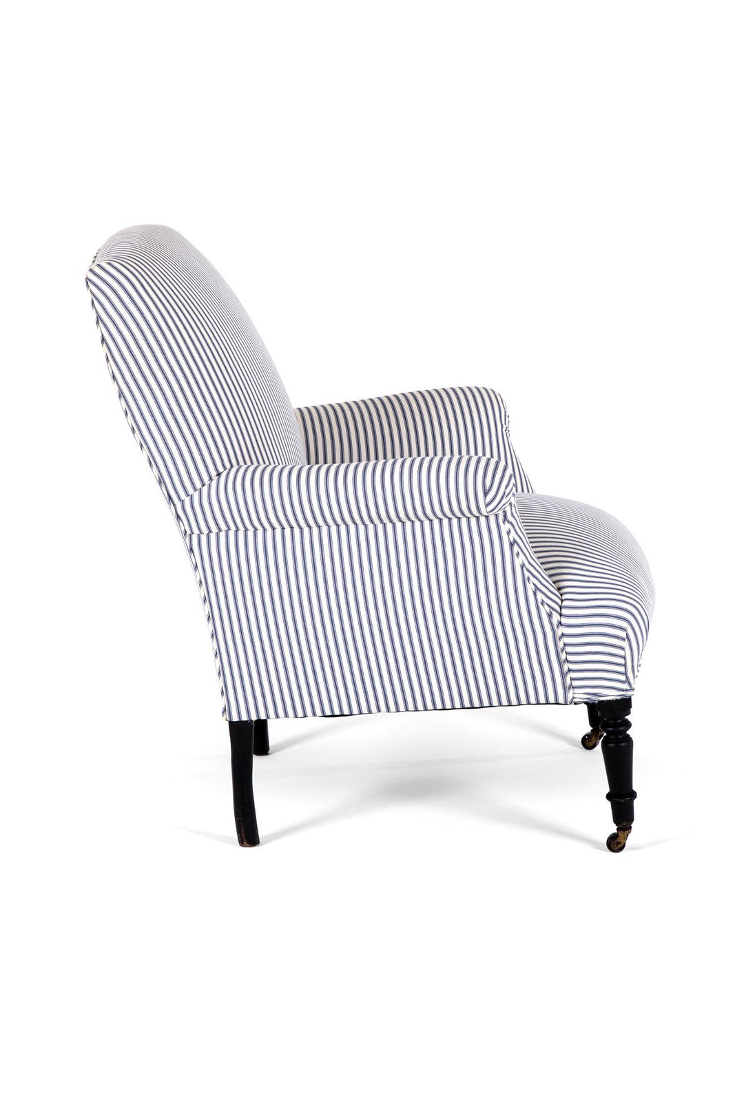 French Armchair In Princeton Ticking photo Furniture