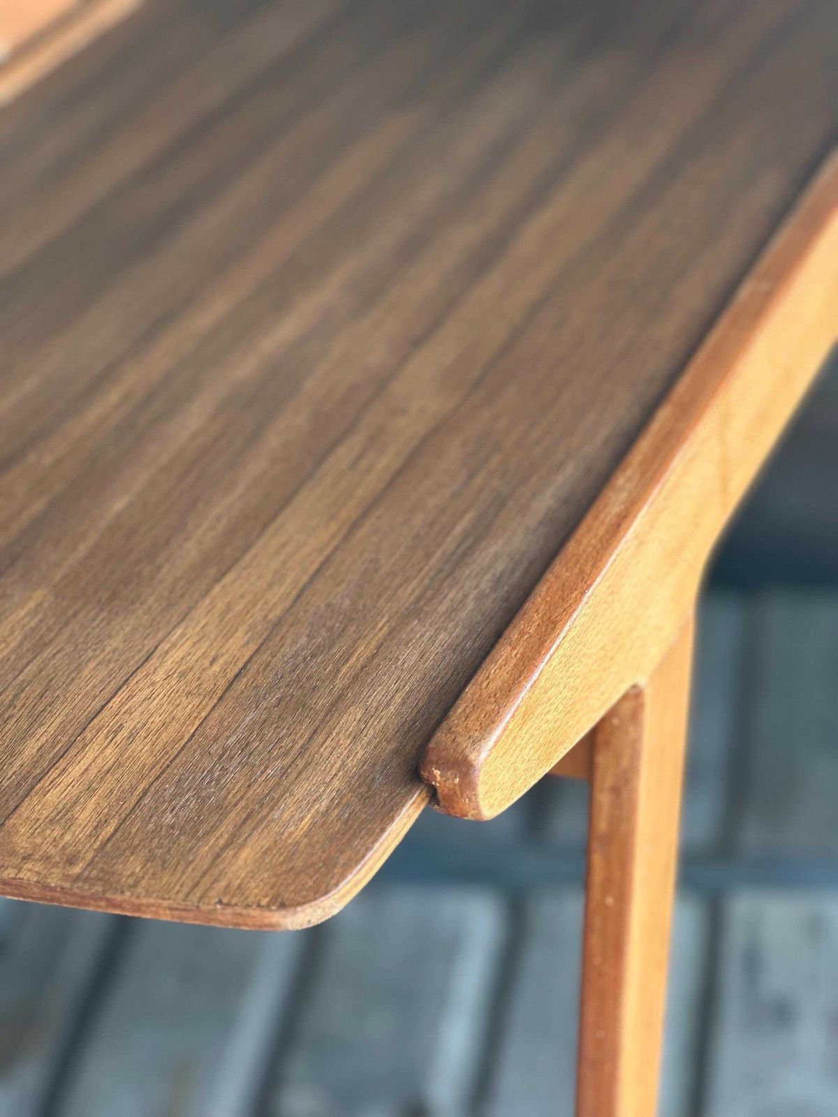 Midcentury Tray Coffee Table Teak And Birch 1960s Design Scandinavian Style photo 175.0
