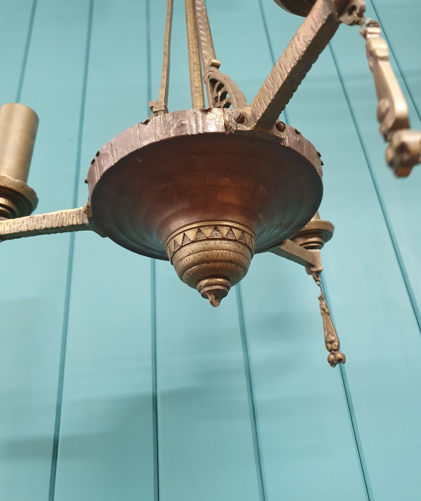 Small Deco Three Arm Chandelier photo buy
