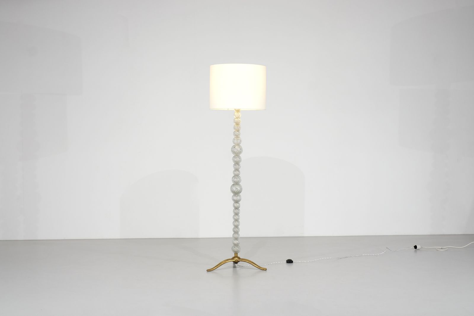 Floor Light In Murano And Bronze Attributed Attributed To Seguso Vetri, Italy. photo vintage