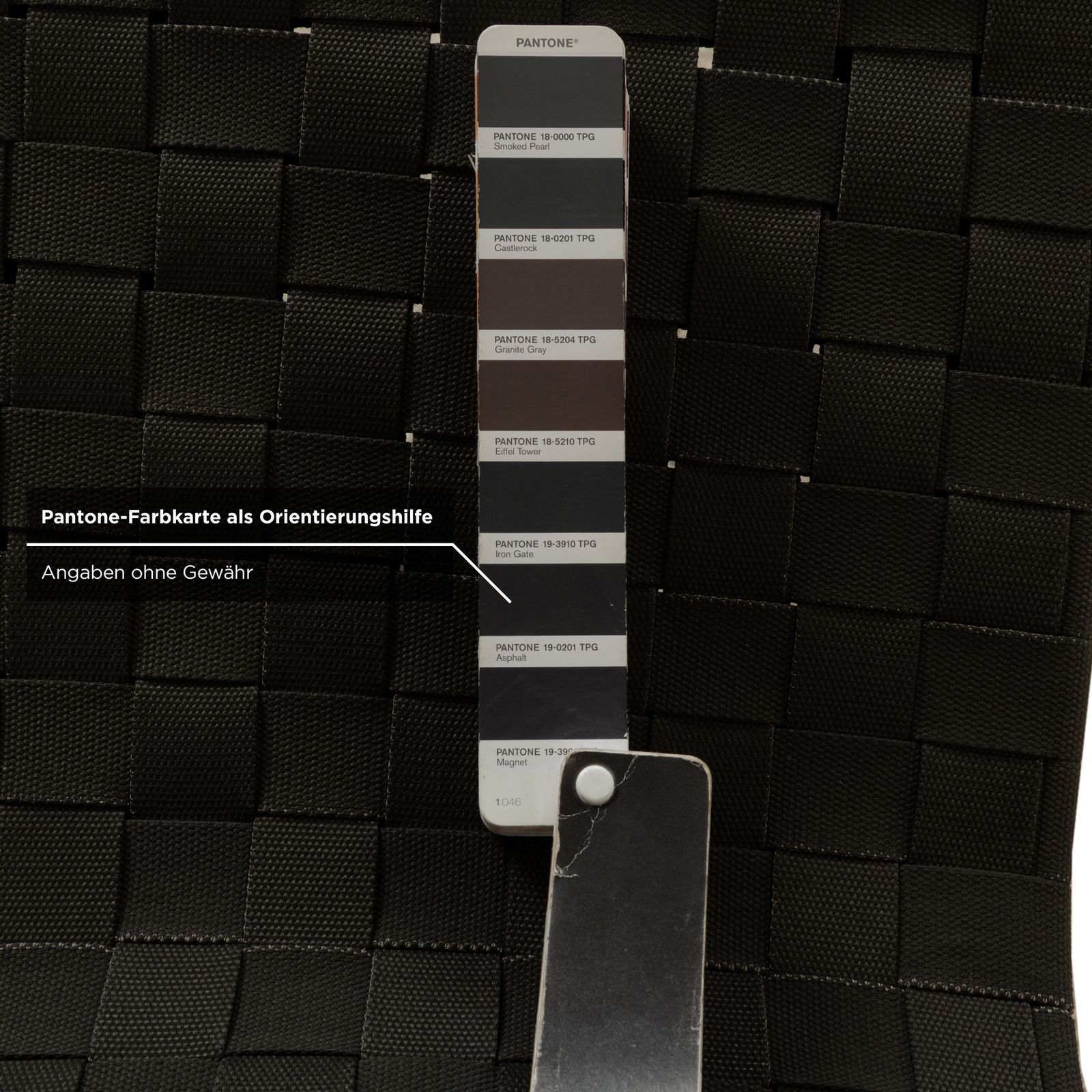 Chaise haute Andreu World Trenza en métal et tissu tressé, noire, grise et anthracite, pour l'extérieur photo buy