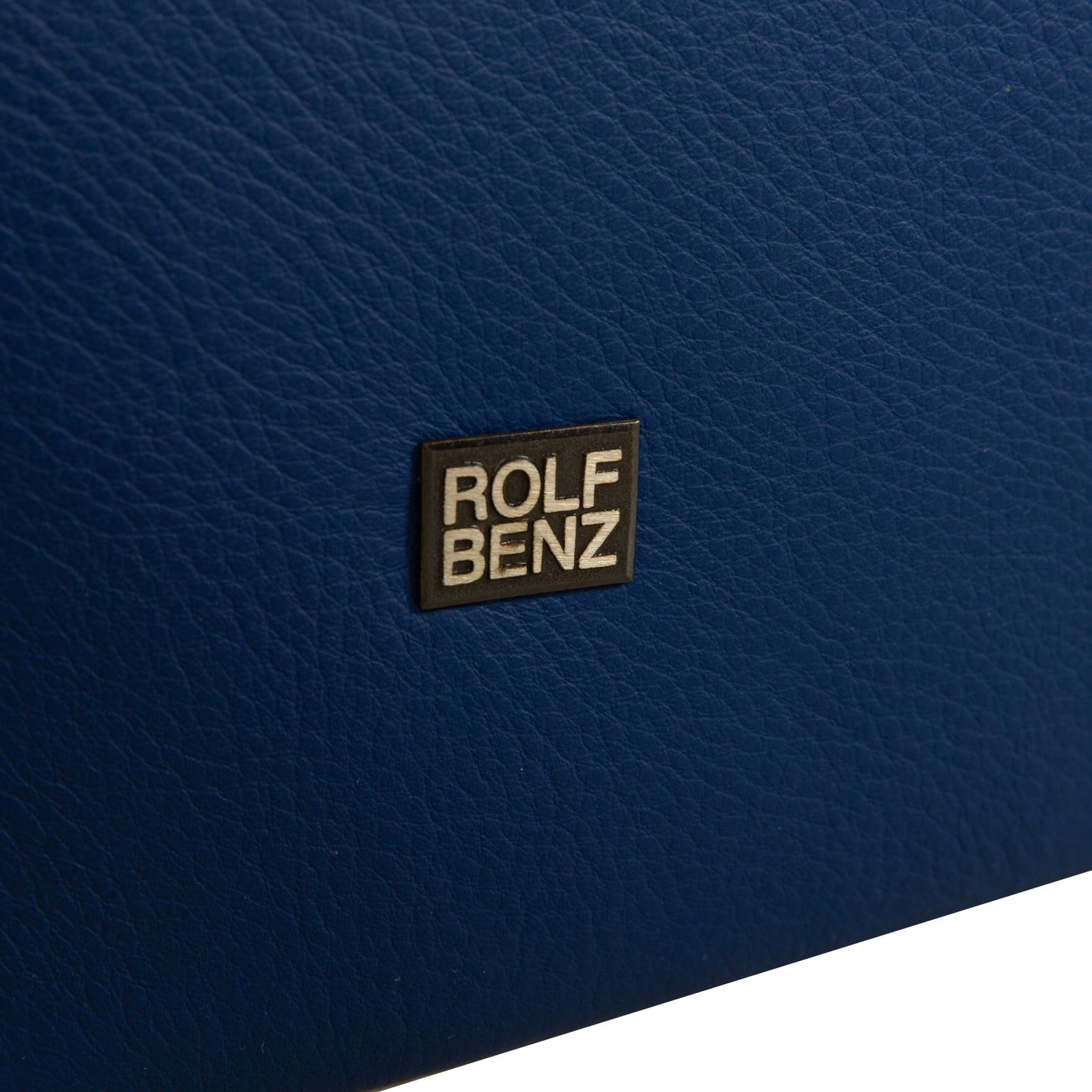 Fauteuil Rolf Benz en cuir bleu, à roulettes photo buy