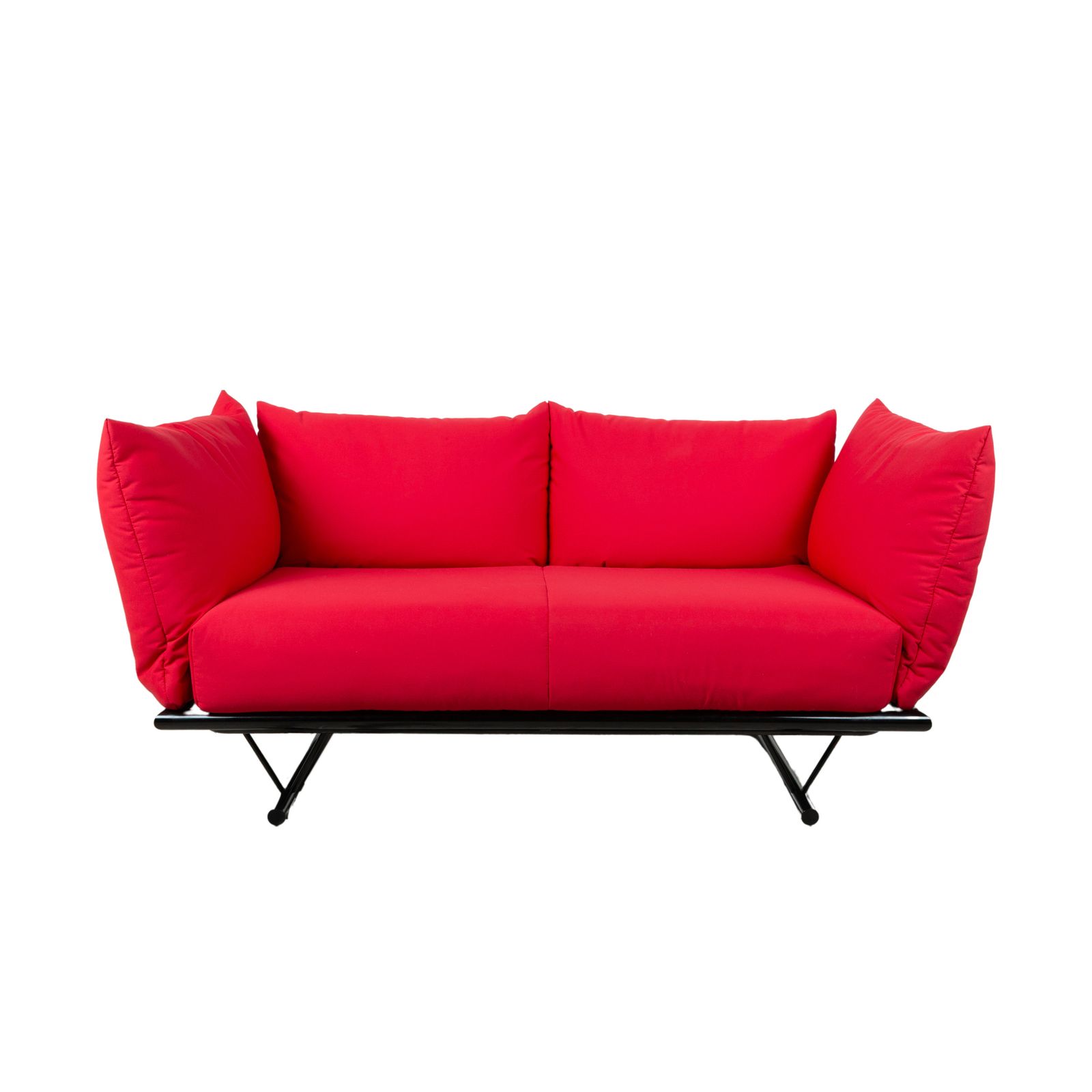 Ligne Roset Prao Fabric Two Seater Sofa Red Manual Function