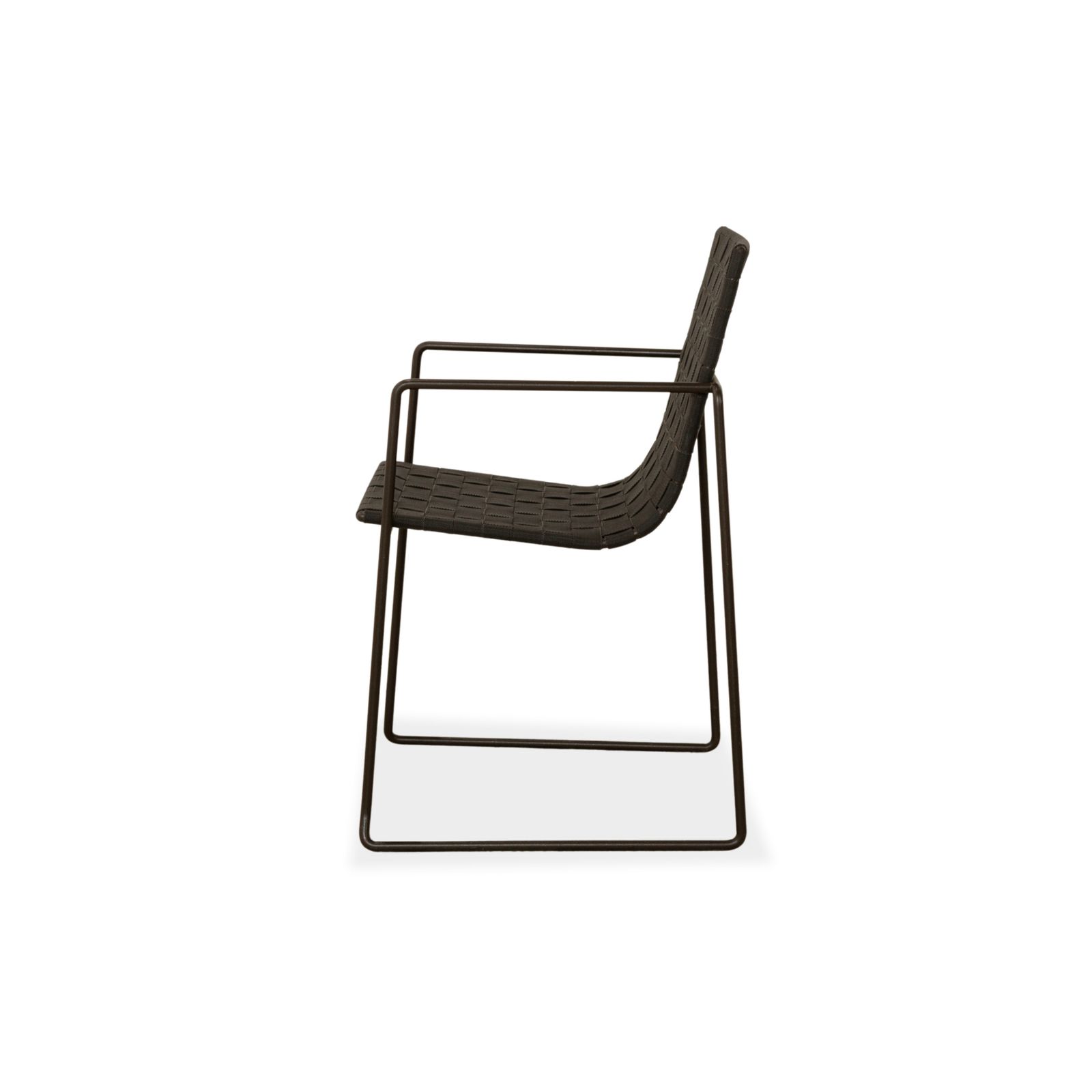 photo for sale Chaise Andreu World Trenza en métal, noire brun foncé, extérieur
