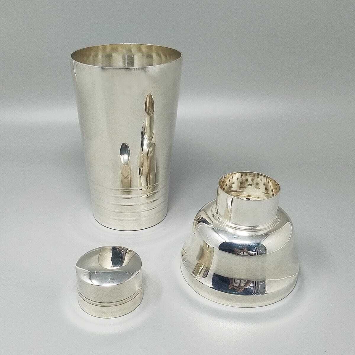1950s Gorgeous Cocktail Shaker In Silver Plated. Made In France photo Home Decor
