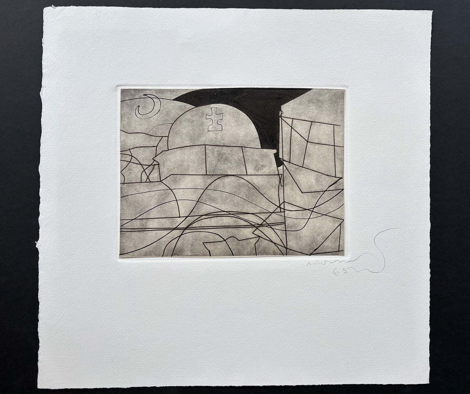 Ben Nicholson Paros With Balcony (Variation With Hand Colouring)  (1965) photo furniture